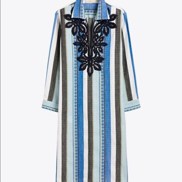 Nwt Tory Burch Embroidered Cotton Jacquard Dress - Picture 10 of 11